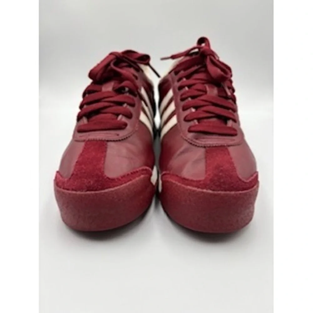 ADIDAS Samoa Size 9.5 Burgundy Maroon White Leather Low Top Sneakers Retro